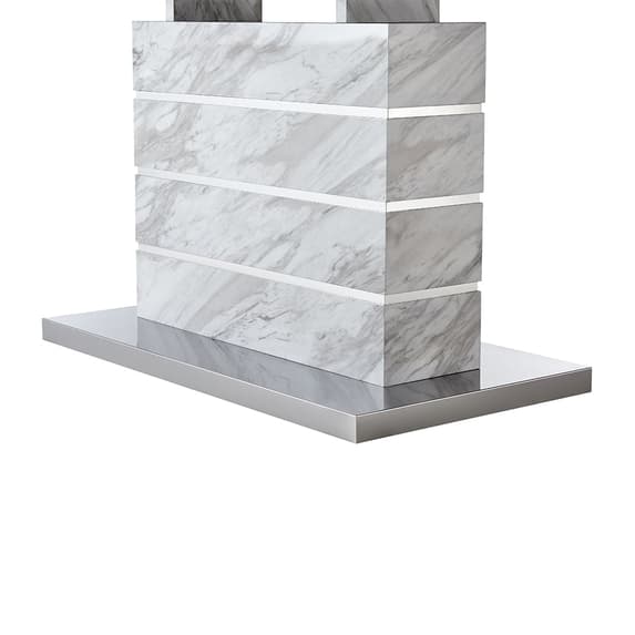 Parker Large Extending Dining Table In Magnesia Marble Effect