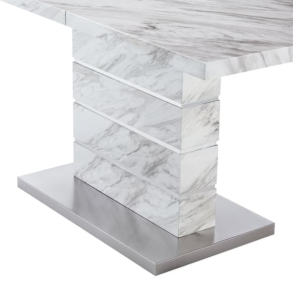 Parker Small Extending Dining Table In Magnesia Marble Effect