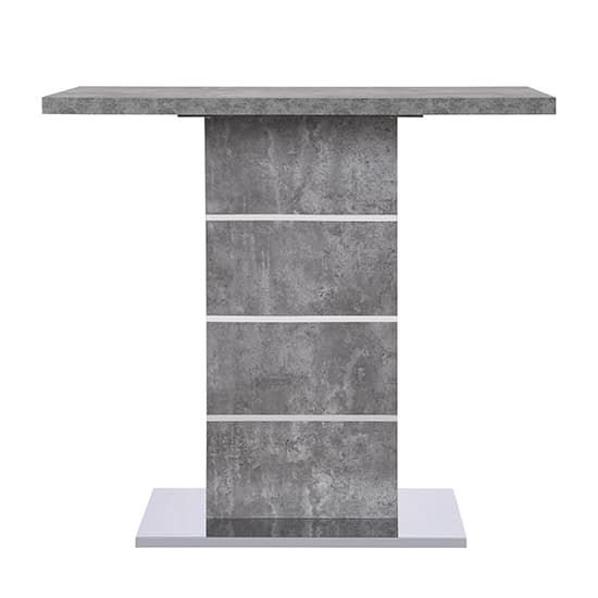 Parker Wooden Bar Table Rectangular In Concrete Effect