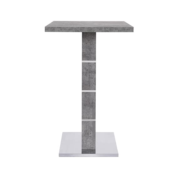 Parker Wooden Bar Table Rectangular In Concrete Effect