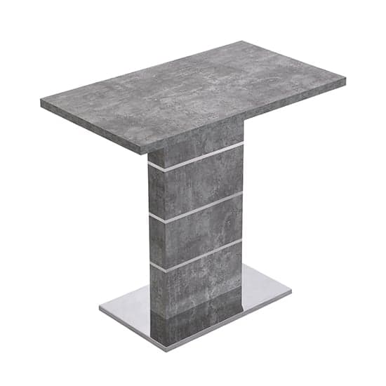 Parker Wooden Bar Table Rectangular In Concrete Effect
