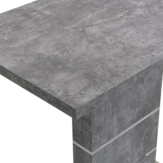 Parker Wooden Bar Table Rectangular In Concrete Effect