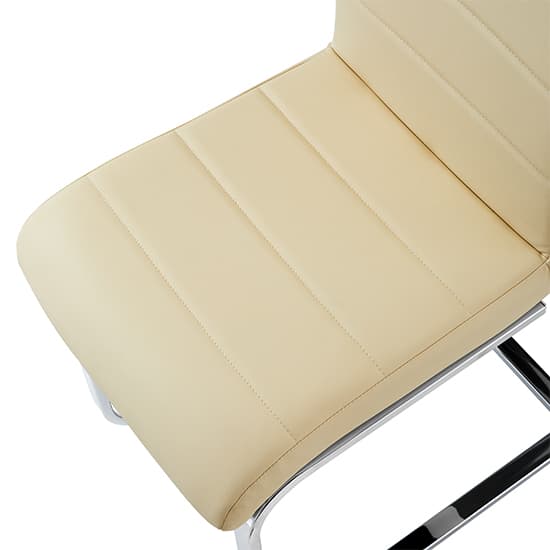 Petersburg Faux Leather Dining Chair In Cream