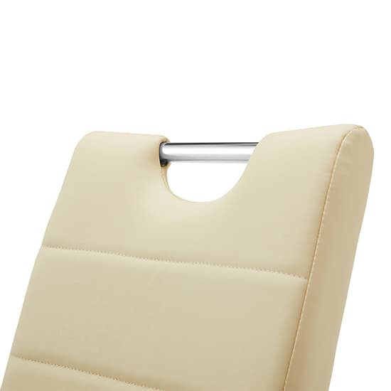 Petersburg Faux Leather Dining Chair In Cream