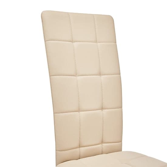 Riverton Taupe Faux Leather Dining Chairs In Pair