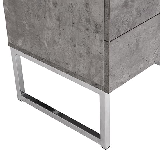 Strasburg Bedside Cabinet With 2 Drawers In Concrete Effect