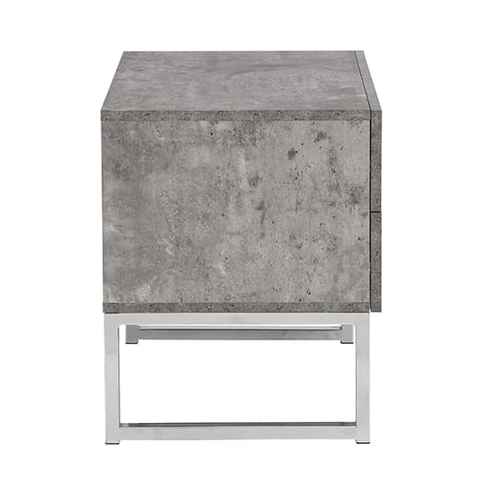 Strasburg Bedside Cabinet With 2 Drawers In Concrete Effect