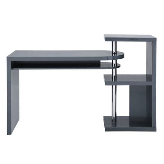 Swazi High Gloss Rotating Home And Office Laptop Desk in Grey