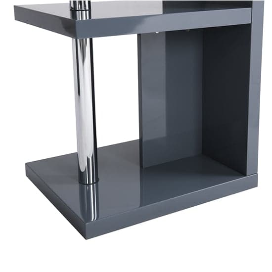 Swazi High Gloss Rotating Home And Office Laptop Desk in Grey