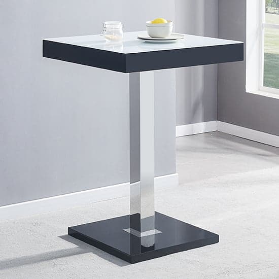 Topeka Glass White Black Gloss Bar Table 4 Rifle White Stools
