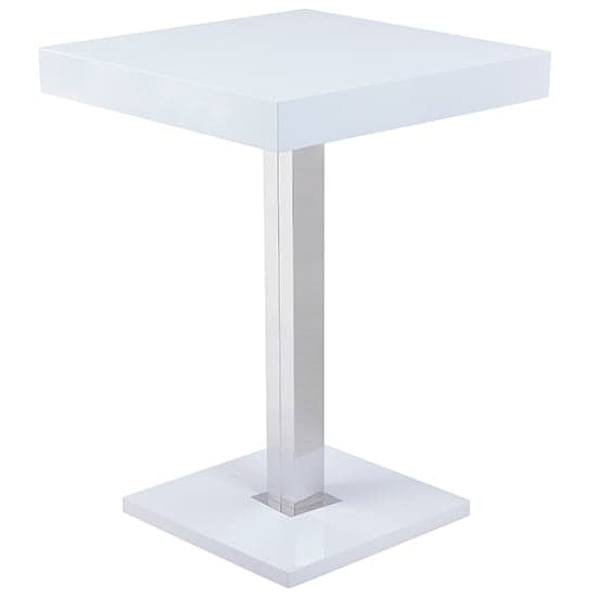 Topeka High Gloss Bar Table Square In White