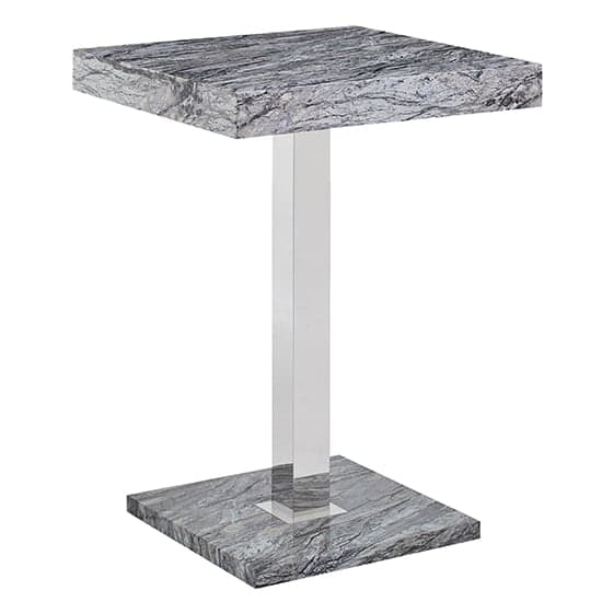 Topeka Melange Marble Effect Bar Table 4 Canyon Black Stools