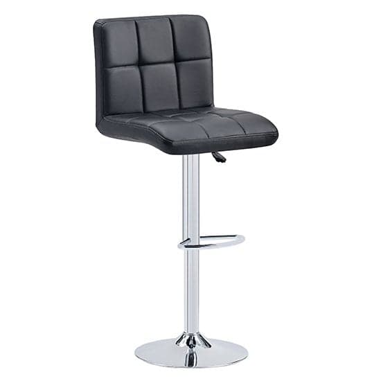 Topeka Vida Marble Effect Gloss Bar Table 4 Concord Black Stools