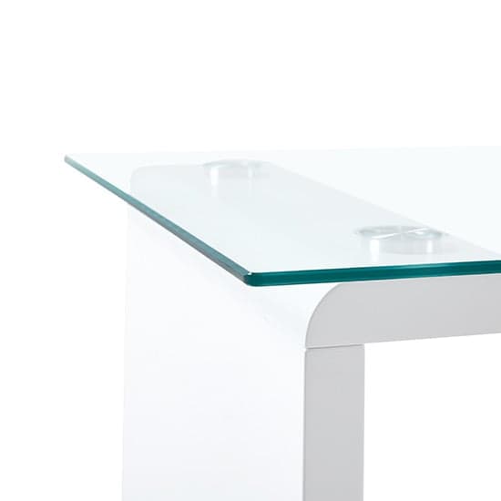 Zagreb Clear Glass Coffee Table With White High Gloss Base