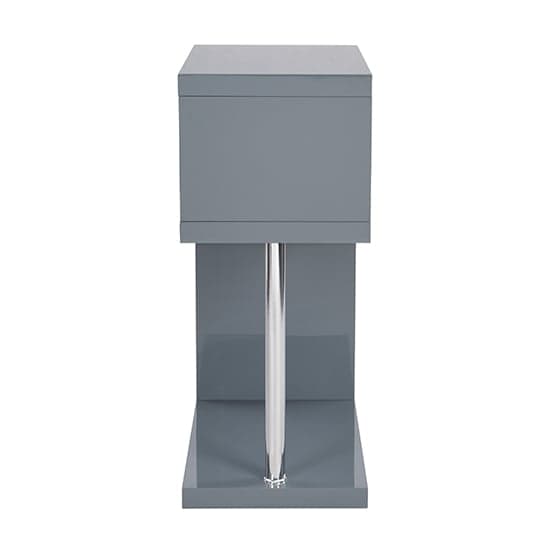 Albany High Gloss 3 Tiers Shelving Unit In Grey