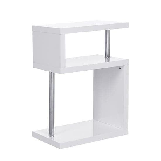 Albany High Gloss 3 Tiers Shelving Unit In White