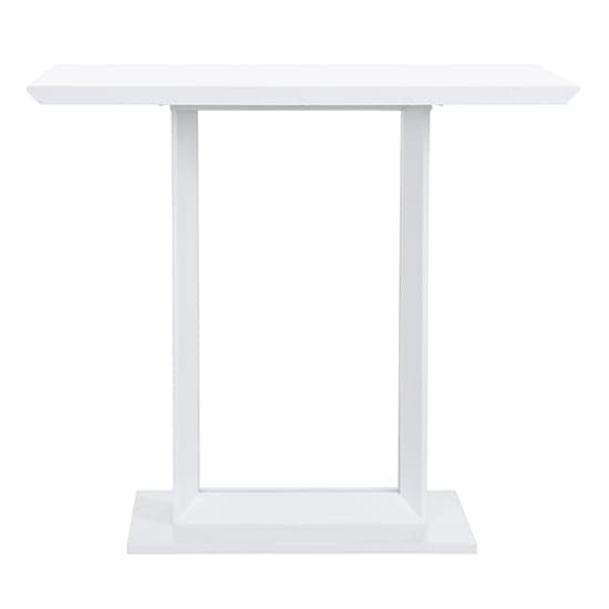 Alpine High Gloss Bar Table In White With LED Lighting