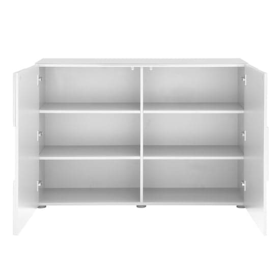 Ashland High Gloss Highboard With 2 Doors In White