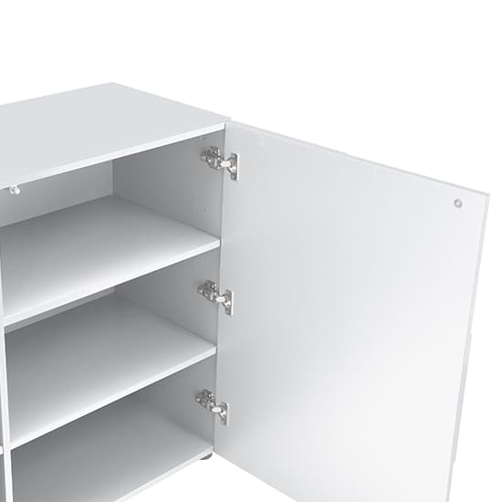 Ashland High Gloss Highboard With 2 Doors In White