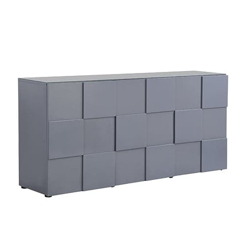 Ashland High Gloss Sideboard With 3 Doors In Grey