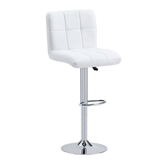 Axton High Gloss Bar Table In White Grey 4 Concord White Stools