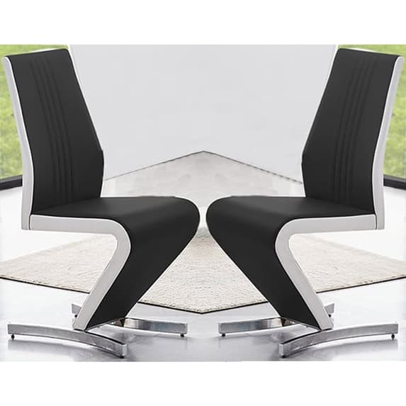 Axton Large Extending White Dining Table 6 Girona Black White Chairs