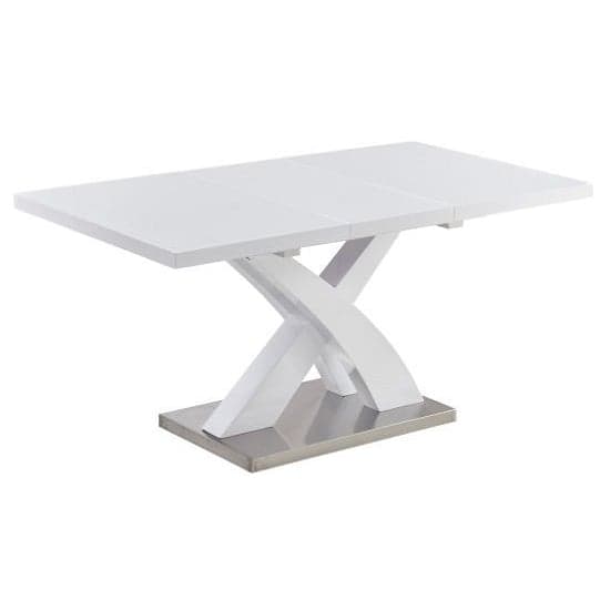 Axton Small Extending White Dining Table 4 Sumter Grey Chairs