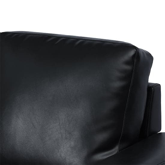 Baltimore 3+2 Faux Leather Sofa Set In Black