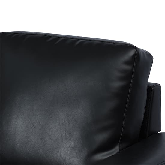 Baltimore Faux Leather 2 Seater Sofa In Black