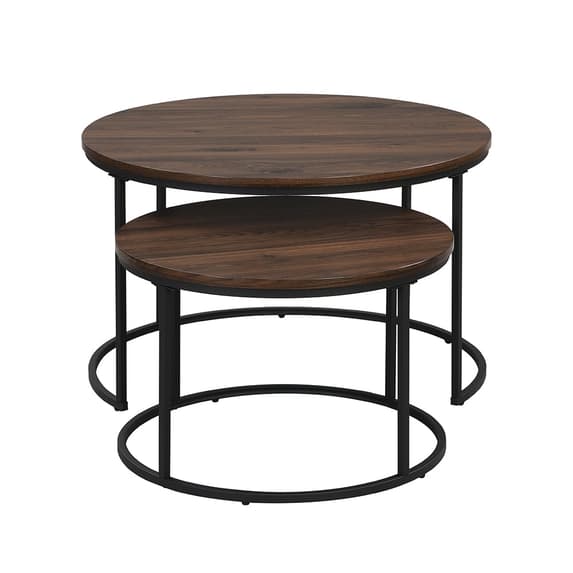 Bellport Wooden Nesting Coffee Tables In Walnut