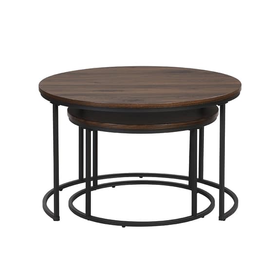 Bellport Wooden Nesting Coffee Tables In Walnut