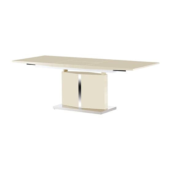 Belmont High Gloss Extending Dining Table Large In Cream