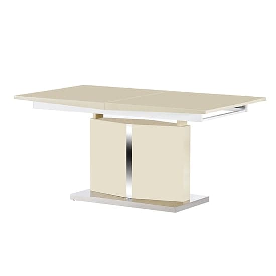 Belmont High Gloss Extending Dining Table Large In Cream