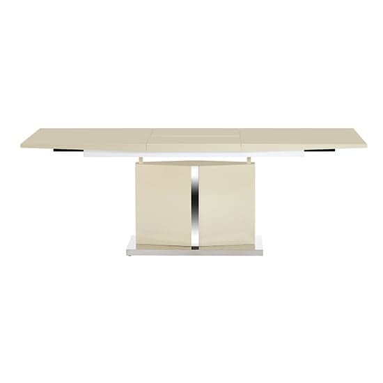 Belmont High Gloss Extending Dining Table Large In Cream