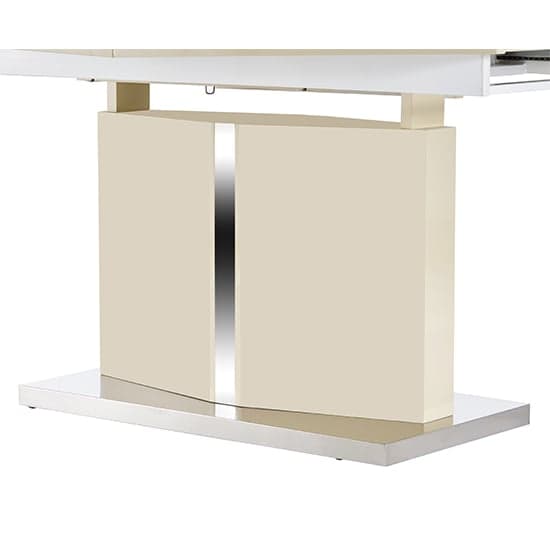 Belmont High Gloss Extending Dining Table Large In Cream