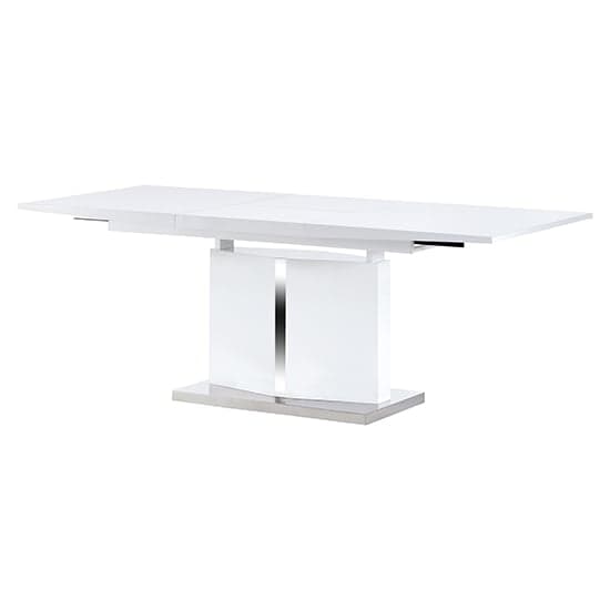 Belmont High Gloss Extending Dining Table Large In White