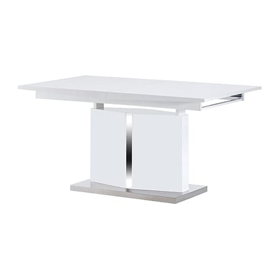 Belmont High Gloss Extending Dining Table Large In White