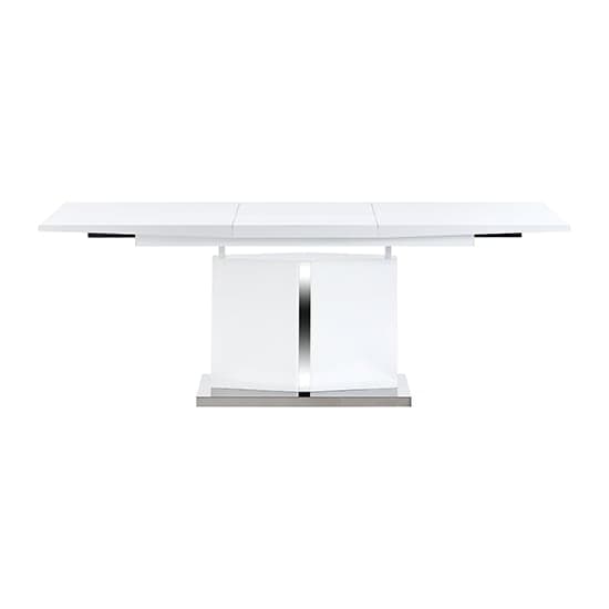 Belmont High Gloss Extending Dining Table Large In White