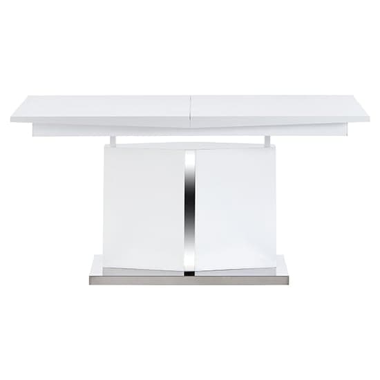 Belmont High Gloss Extending Dining Table Large In White