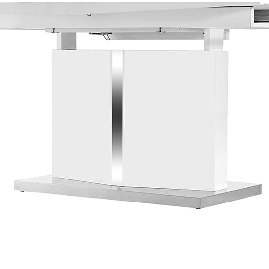 Belmont High Gloss Extending Dining Table Large In White