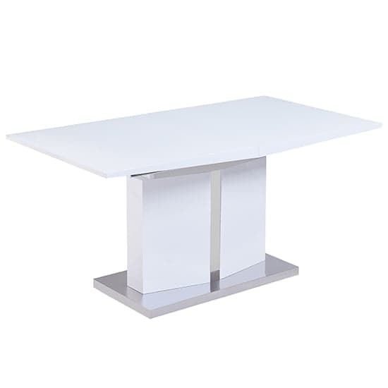 Belmont High Gloss Extending Dining Table Large In White