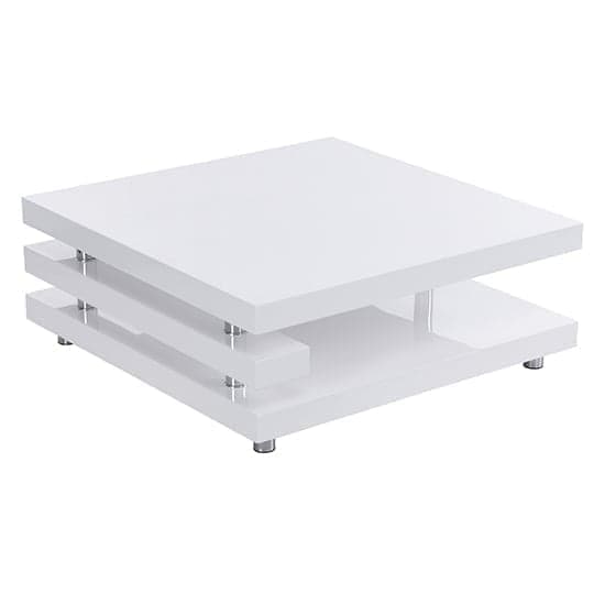 Bogota High Gloss Coffee Table Square In White