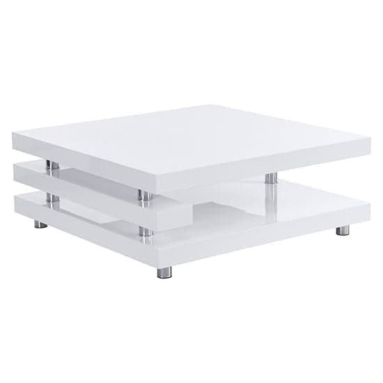 Bogota High Gloss Coffee Table Square In White