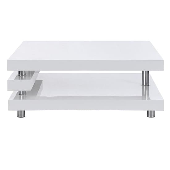 Bogota High Gloss Coffee Table Square In White