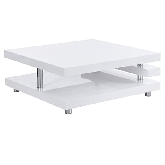 Bogota High Gloss Coffee Table Square In White