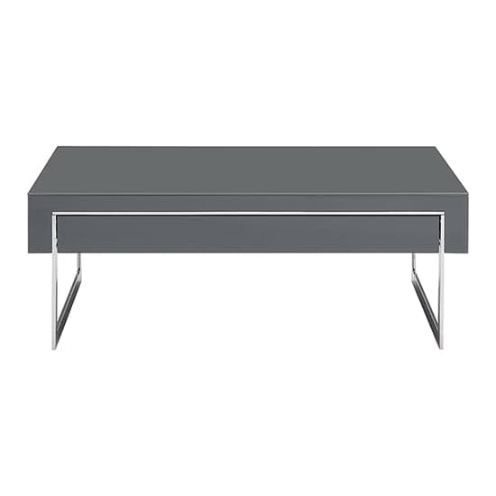 Casper High Gloss Coffee Table With 1 Drawer In Grey