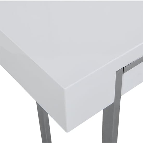 Casper High Gloss Console Table With 2 Drawers In White