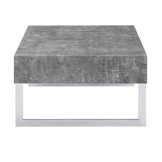 Casper Wooden Coffee Table With 1 Drawer In Concrete Effect