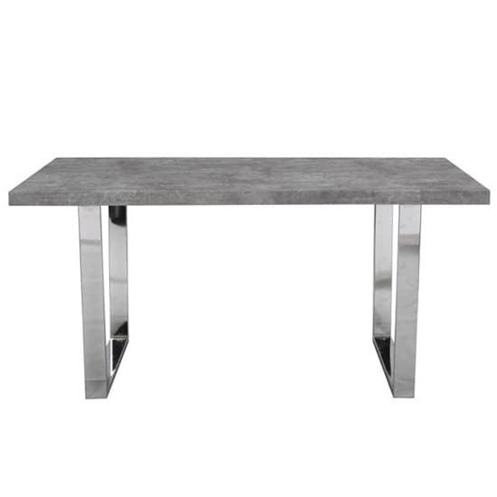 Corbin Rectangular Wooden Dining Table In Concrete Effect