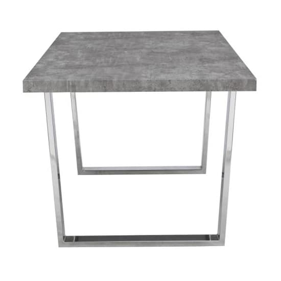 Corbin Rectangular Wooden Dining Table In Concrete Effect